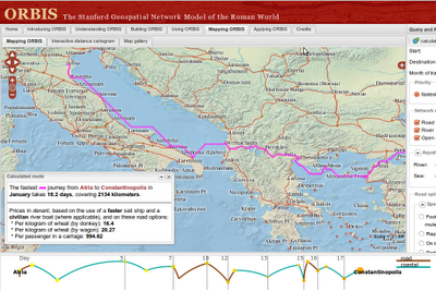 Orbis: il webgis dell'Antica Roma