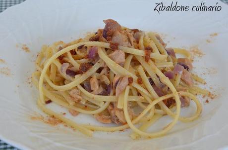 Pasta con bottarga e tonno