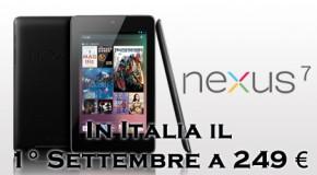 Nexus 7 - In Italia il 1° Settembre a 249 €
