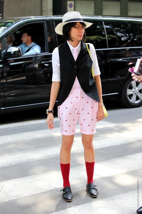 In the Street... Pink & White Milan, Paris