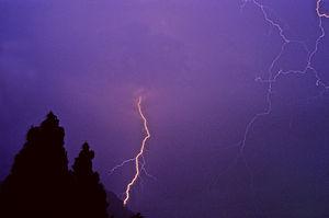 Cloud to ground Lightning strike near Trento, ...