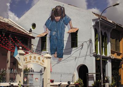 Ernest Zacharevic: la Street Art arriva in Malesia, a Penang