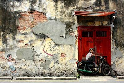 Ernest Zacharevic: la Street Art arriva in Malesia, a Penang