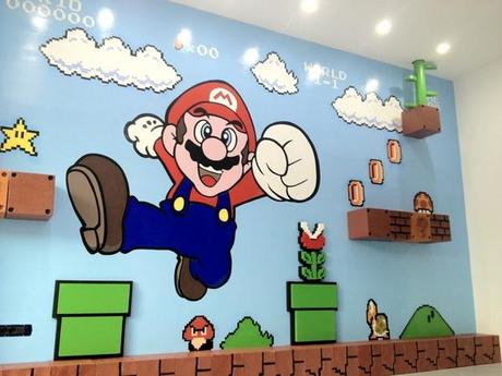 Uno spettacolare murales in 3D di Super Mario