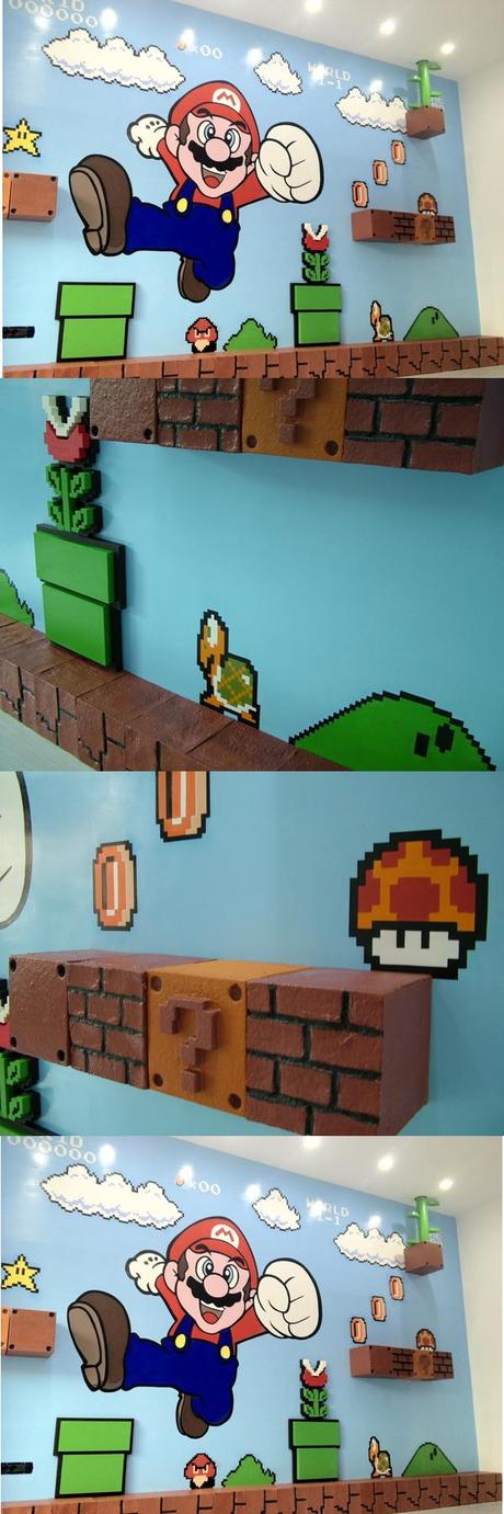 Uno spettacolare murales in 3D di Super Mario