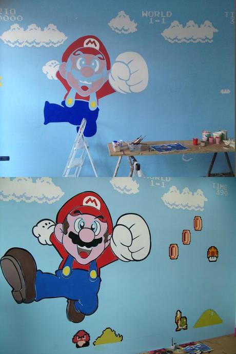 Uno spettacolare murales in 3D di Super Mario