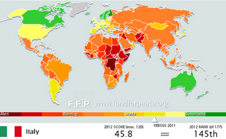 Failed States Index 2012: l'Indice  degli Stati Falliti