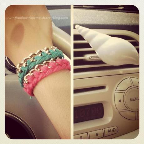 Summer trend 2012: braccialetti in cotone colorato e catena