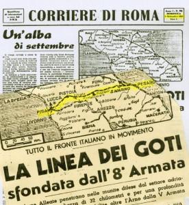 Giornale Linea gotica 276x300 Liberazione di Montegridolfo dai Tedeschi commemorazione storica scenografica