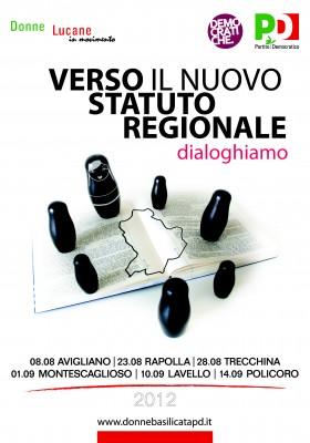 A Trecchina, il 28 agosto, le donne del Pd discuteranno dello Statuto regionale