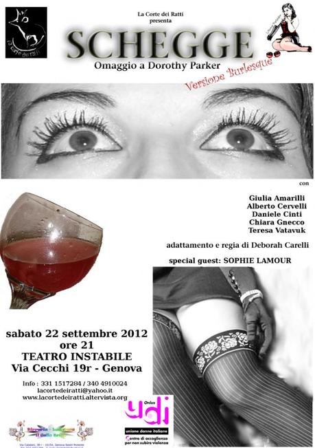 A Genova lo spettacolo “Schegge Omaggio a Dorothy Parker” si colora di Burlesque!