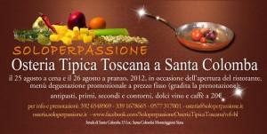 Solo per Passione osteria a Santa Colomba apre i battenti