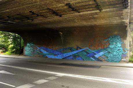 Etam Cru: la street art di Sainer e Betz a Gdynia, Polonia