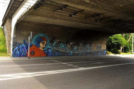 Etam Cru: la street art di Sainer e Betz a Gdynia, Polonia