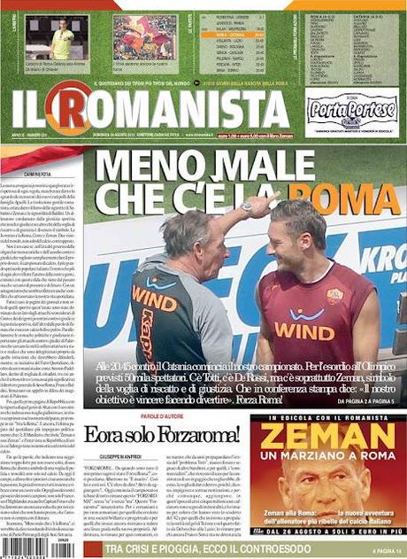 Prime pagine giornali: domenica 26 agosto 2012