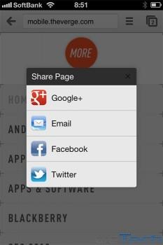 Chrome per iOS aggiunge la condivisione diretta sui social network