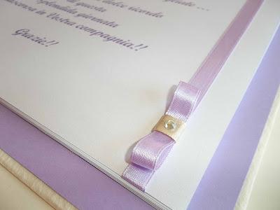 Guestbook tema mare, colore lilla e avorio con conchiglie