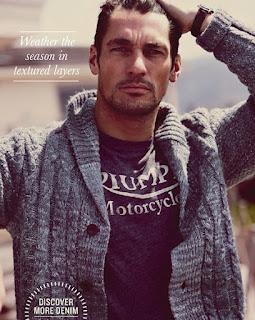 David Gandy per l'adv campaign di LuckyBrand Jeans 2012