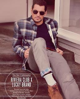 David Gandy per l'adv campaign di LuckyBrand Jeans 2012