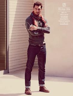 David Gandy per l'adv campaign di LuckyBrand Jeans 2012