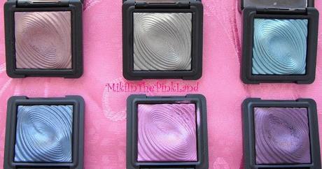 Kiko Water Eyeshadows: swatches n°202, 209, 212, 215, 221, 223 + review