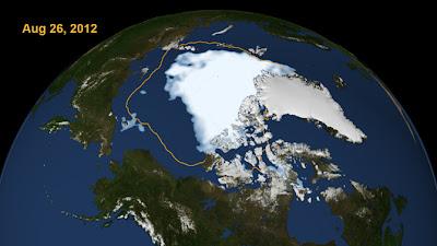 Il più grande scioglimento della calotta glaciale artica mai osservato
