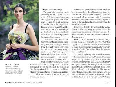 Aymeline & Bette in Dolce & Gabbana Alta Moda su Vogue settembre 2012