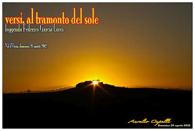 versi, al tramonto del sole