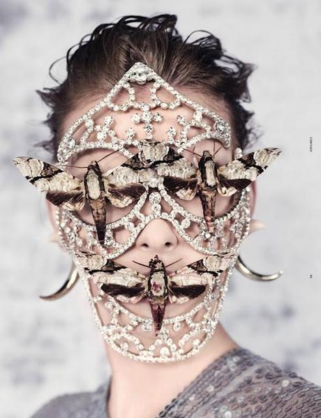 Dazed and Confused june 2012 Elza Luijendijk Wears Butterfly Beauty for Ben Toms’