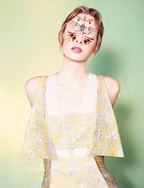 Dazed and Confused june 2012 Elza Luijendijk Wears Butterfly Beauty for Ben Toms’