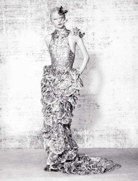 Dazed and Confused june 2012 Elza Luijendijk Wears Butterfly Beauty for Ben Toms’