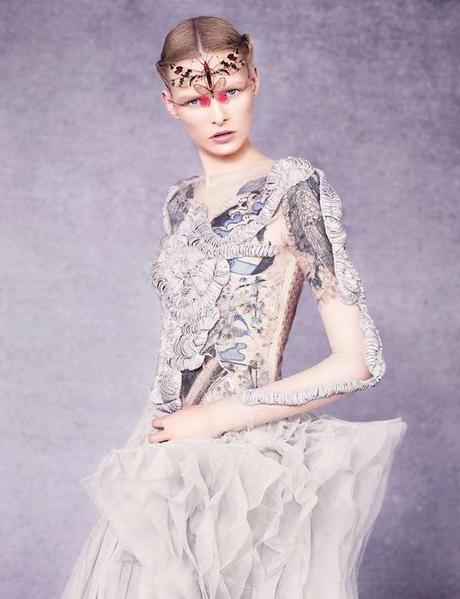 Dazed and Confused june 2012 Elza Luijendijk Wears Butterfly Beauty for Ben Toms’