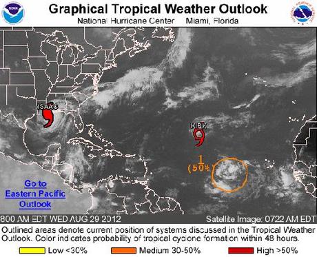 L’uragano Isaac monitorato dai satelliti NASA e dalla ISS