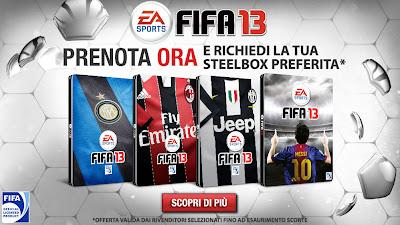 FIFA 13 : annunciate le Steelbox dedicate a Milan,Inter, Juve e Messi