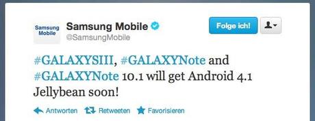 Android 4.1 Jelly Bean Galaxy S3 / SIII, Galaxy Note e Galaxy Tab 10.1 inizia il roll out!