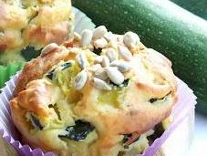 Muffins salati ricotta, zucchine semi girasole