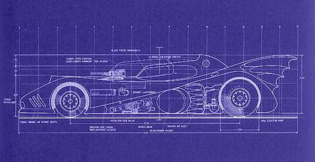 Blueprints of 1989 Batmobile