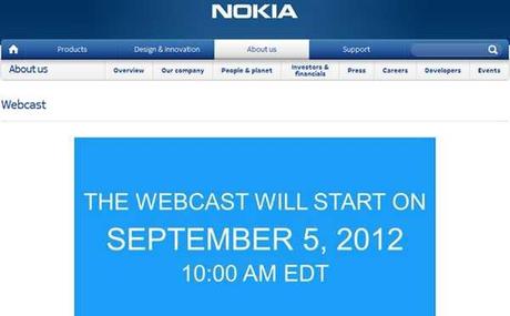 Nokia World 2012 Live streaming diretta Tv il 05 Settembre 2012 ore 10.00 AM