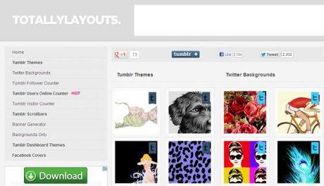 TotallyLayouts - tante utili risorse per Tumblr, Twitter, Facebook, Blogger e Google+