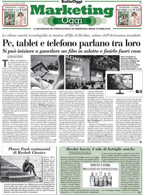 Prime pagine giornali: sabato 1 settembre 2012