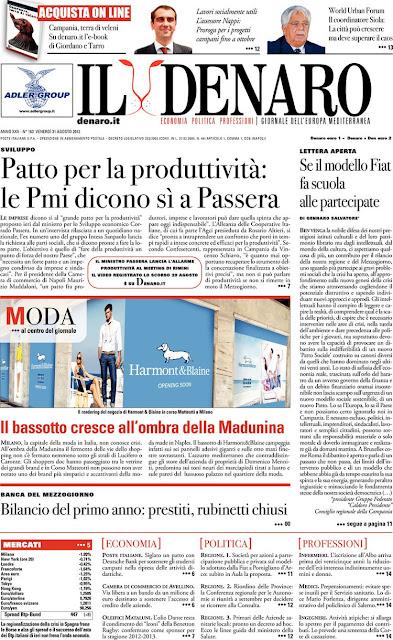 Prime pagine giornali: sabato 1 settembre 2012