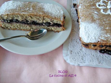 TORTA DI GRANO SARACENO CON MARMELLATA DI MIRTILLI