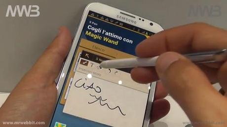 Nel dettaglio le funzioni di Samsung Galaxy Note 2  presentato IFA 2012