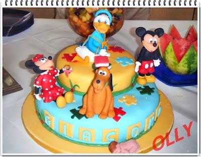 Torta per battesimo con personaggi Disney