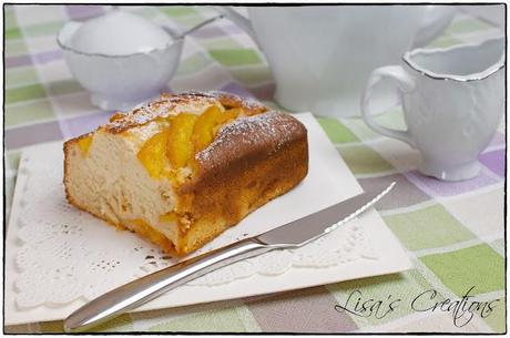 Plumcake ricotta e pesche (senza uova)