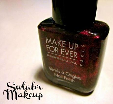 Make Up For Ever Black Tango Nail Polish – Black with Red Highlights