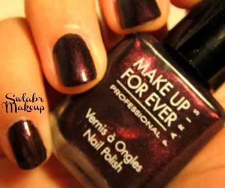 Make Up For Ever Black Tango Nail Polish – Black with Red Highlights