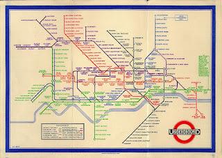 Mappa della metropolitana londinese di Henry Beck 1932 - www.britton.disted.camosun.bc.ca