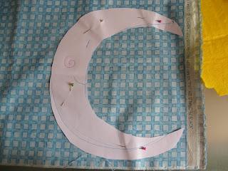 fiocco nascita luna in azzurro....work in progress