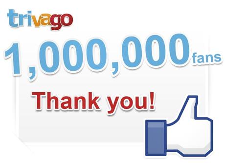 trivago 1 milione di fans su facebook